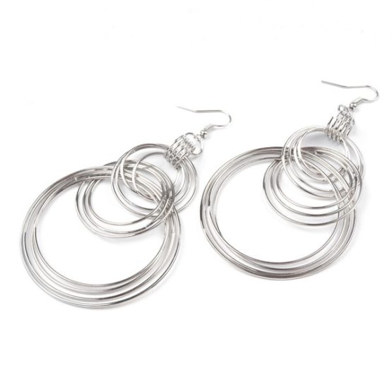 Ασημί σκουλαρίκια με κρίκους